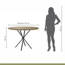 Ver imagem 6 de Conjunto Sala de Jantar Mesa Redonda com 4 Cadeiras Junco Mdecor