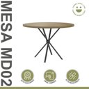 Ver imagem 3 de Conjunto Sala de Jantar Mesa Redonda com 4 Cadeiras Junco Mdecor