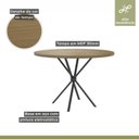 Ver imagem 4 de Conjunto Sala de Jantar Mesa Redonda com 4 Cadeiras Junco Mdecor
