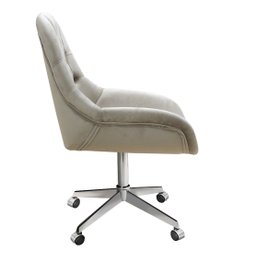 Poltrona Giratória com Rodízio Cadeira Decorativa Sala, Escritório, Recepção Lua - 4
