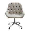 Ver imagem 2 de Poltrona Giratória com Rodízio Cadeira Decorativa Sala, Escritório, Recepção Lua