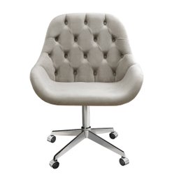 Poltrona Giratória com Rodízio Cadeira Decorativa Sala, Escritório, Recepção Lua - 2