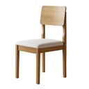 Ver imagem 3 de Kit 6 Cadeiras para Sala de Jantar Pés Madeira Maciça Ana Bege/Cinamomo/Veludo Palha