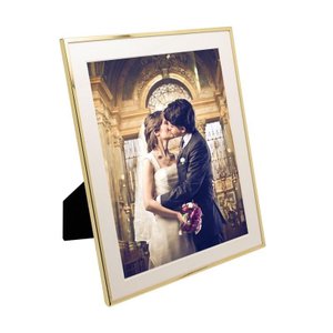 Porta-retrato Wolff Aço Inox Basic Dourado 20cmx25cm 29319