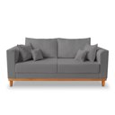 Ver imagem 5 de Kit Sofá 3 Lugares e 2 Poltronas Beny Viena Suede Cinza - Madeira Prima Deccor