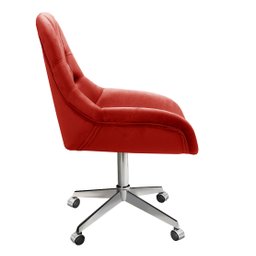 Poltrona Giratória com Rodízio Cadeira Decorativa Sala, Escritório, Recepção Lua - 4