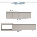 Ver imagem 5 de Rack Extensível para TV até 75 Polegadas 300x56cm Aruá CabeCasa MadeiraOriginals