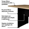 Conjunto Escritório com Mesa de Reunião 6 Lugares e 2 Armários Baixos com Chave Espresso Móveis - 6