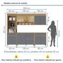 Ver imagem 3 de Cozinha Completa Modulada 5 Peças 7 Portas 5 Gavetas Torre Angular 100% MDF Mista