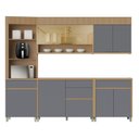 Ver imagem 2 de Cozinha Completa Modulada 5 Peças 7 Portas 5 Gavetas Torre Angular 100% MDF Mista