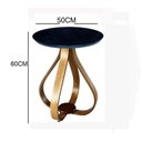 Ver imagem 3 de Mesa Lateral Bella 50x60cm (pé Cebola) Vidro Preto/Mel