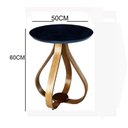 Ver imagem 3 de Mesa Lateral Bella 100% MDF 50x60cm (Pé Cebola) Vidro Preto