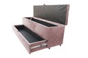 Ver imagem 1 de Recamier Puff Baú Sapateira com Gaveta 1,58 Cm para Cama Box Queen Size - Rose Claro