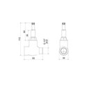 Ver imagem 2 de Kit 2 Bases para Registro de Pressão Mvs 1/2'' Meber Metais Amarelo/Gold