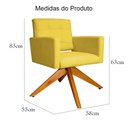 Ver imagem 5 de Poltrona Decorativa Camila Pés Madeira Giratório Suede Amarelo - DS Estofados