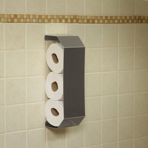 Suporte para 3 rolos de papel higiênico de Parede em Inox