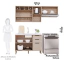 Ver imagem 2 de Cozinha Modulada Compacta 3 Peças sem Tampo Aspen Luciane Móveis