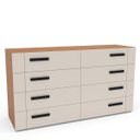 Ver imagem 2 de Cômoda Lisboa com 8 Gavetas 150x83,5cm Freijó/Creme 240838