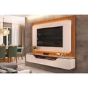 Ver imagem 1 de Painel Home para Tv até 70 Polegadas Treviso Ripado 100% Mdf com Led 210x180cm Off White-freijó -