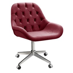 Poltrona Giratória com Rodízio Cadeira Decorativa Sala, Escritório, Recepção Lua - 1