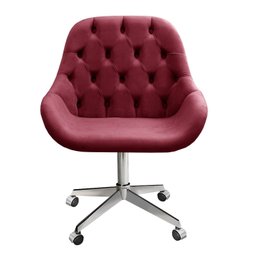 Poltrona Giratória com Rodízio Cadeira Decorativa Sala, Escritório, Recepção Lua - 2