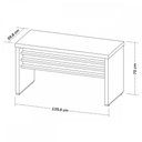 Ver imagem 4 de Mesa para Escritório Tamburato Carvalho/branco - Artany Móveis