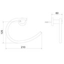 Ver imagem 2 de Kit 2 Cabides 2040 C 50 Gioia Meber Metais Cinza/Cromado