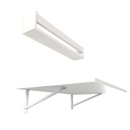 Conjunto de Mesa Dobrável e Prateleira para Home Office ou Escritório - 9