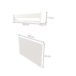 Conjunto de Mesa Dobrável e Prateleira para Home Office ou Escritório - 12