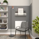 Ver imagem 3 de Conjunto de Mesa Dobrável e Prateleira para Home Office ou Escritório 60cm Branco
