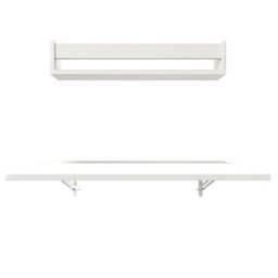 Conjunto de Mesa Dobrável e Prateleira para Home Office ou Escritório - 6