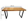 Conjunto de Mesa Jantar 200x80 Melissa com 8 Cadeiras Marrom - 5