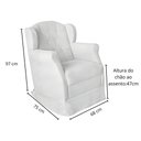 Ver imagem 2 de Poltrona Amamentação Cadeira Reforçada Balanço Puff Corino Cor:branco
