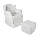 Ver imagem 3 de Poltrona Amamentação Cadeira Reforçada Balanço Puff Corino Cor:branco