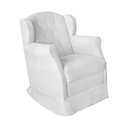 Ver imagem 7 de Poltrona Amamentação Cadeira Reforçada Balanço Puff Corino Cor:branco