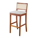 Ver imagem 6 de Kit 4 Banquetas com Encosto Apoio para Pés Tiê CabeCasa MadeiraOriginals Madeiramadeira Marrom/Amêndoa/Off White