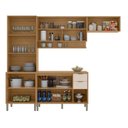 Ver imagem 4 de Cozinha Compacta Modulada 4 Peças 270cm 10 Portas e 2 Gavetas Colors Marrom Freijó/Nazca