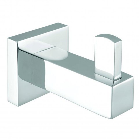 Kit 2 Cabides de Parede 1 Gancho 2040 C34 Meber Metais Cinza/Cromado