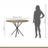 Conjunto Sala de Jantar Mesa Redonda com 4 Cadeiras em Aço Mdecor - 5