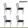 Conjunto Sala de Jantar Mesa Redonda com 4 Cadeiras em Aço Mdecor - 9