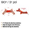 Kit 2 Grampos Sargento Angular 90 Graus Cantoneira Arsenal - 2