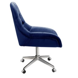 Poltrona Giratória com Rodízio Cadeira Decorativa Sala, Escritório, Recepção Lua - 4