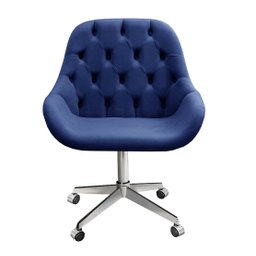 Poltrona Giratória com Rodízio Cadeira Decorativa Sala, Escritório, Recepção Lua - 2