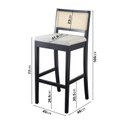 Ver imagem 3 de Kit 4 Banquetas com Encosto e Apoio para Pés Tiê CabeCasa MadeiraOriginals