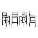 Ver imagem 1 de Kit 4 Banquetas com Encosto e Apoio para Pés Tiê CabeCasa MadeiraOriginals