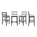 Ver imagem 1 de Kit 4 Banquetas com Encosto e Apoio para Pés Tiê CabeCasa MadeiraOriginals