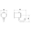 Ver imagem 2 de Kit 2 Cabides para Banheiro 1 Gancho Meber Metais