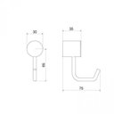 Ver imagem 2 de Kit 2 Cabides para Banheiro Atria Matte Meber Preto/Black