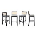 Ver imagem 1 de Kit 4 Banquetas com Encosto e Apoio para Pés Tiê CabeCasa MadeiraOriginals