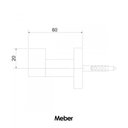 Ver imagem 2 de Kit 2 Cabides para Toalha Quadra Meber Metais Cinza/Preto